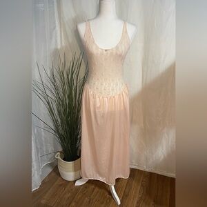 Vintage pink lace ballerina nightgown slip
